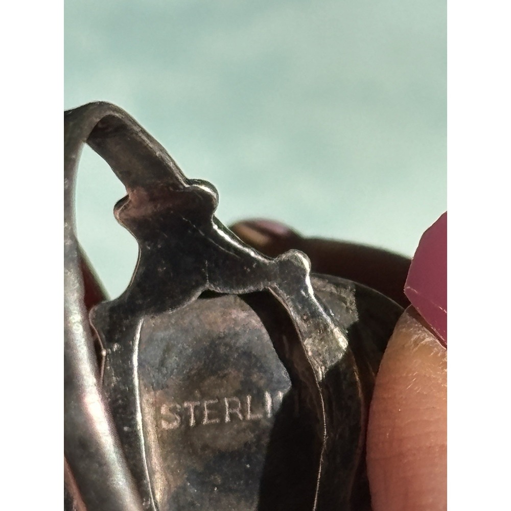 Antique Art Deco Sterling Blister Pearl Ring Size 7 - Picture 4 of 9